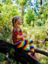 Scales Footless Organic Tights, Rainbow Scales - Slugs & Snails