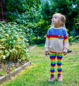 Scales Footless Organic Tights, Rainbow Scales - Slugs & Snails