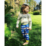 toddler leggings, toddler in rainbow and cloud leggings, organic cotton baby clothes, organic cotton leggings, leggings for boys and girls
