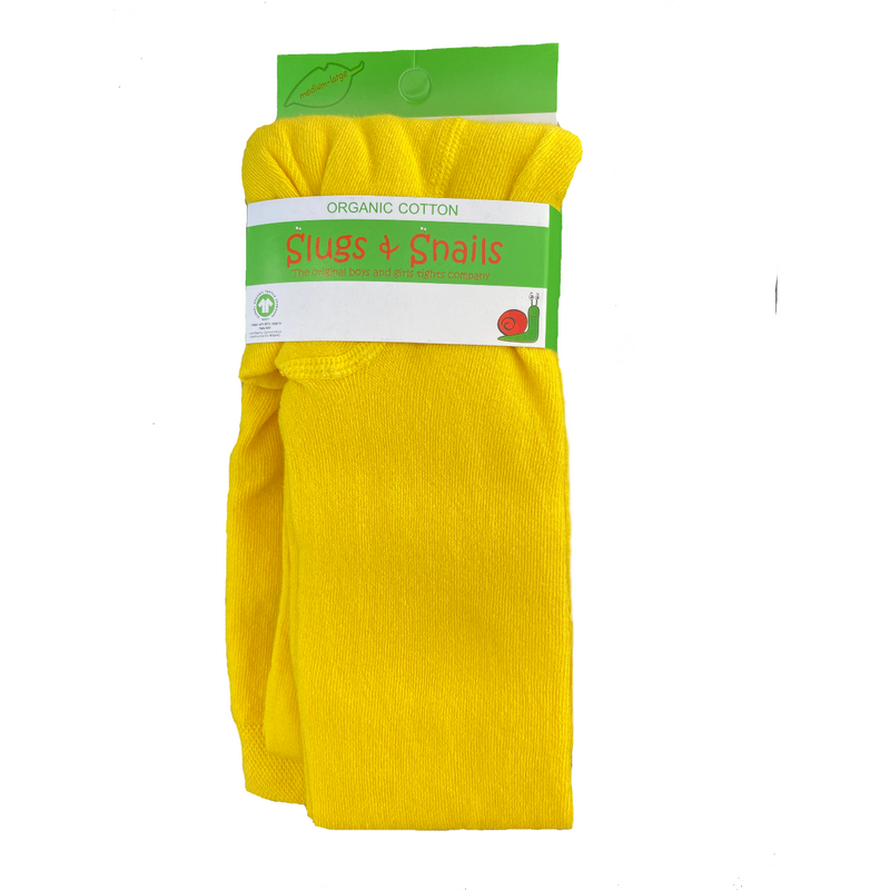 yellow organic cotton tights