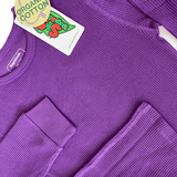 Amethyst Purple Waffle Cotton Set - Slugs & Snails