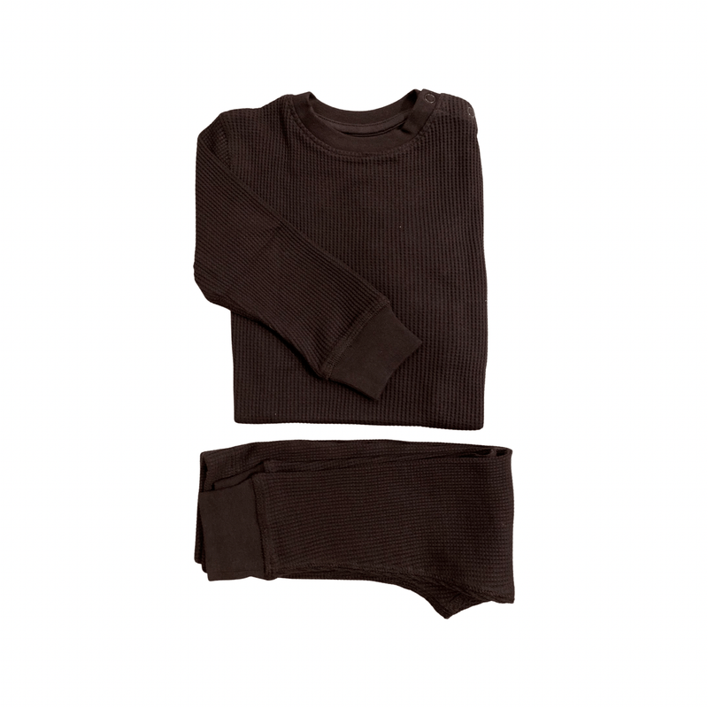 Charcoal Waffle Cotton Set - Slugs & Snails