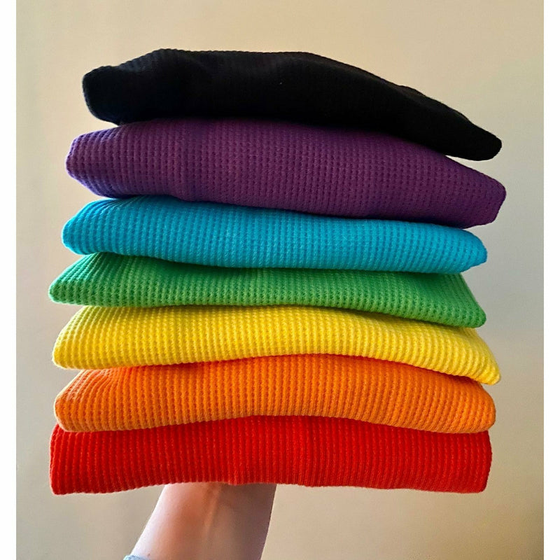 Fiery Red Waffle Cotton Set - Slugs & Snails