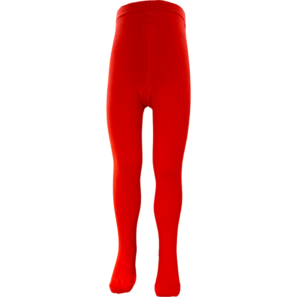 Firey Red Kids' Block Colour Tights - Slugs & Snails
