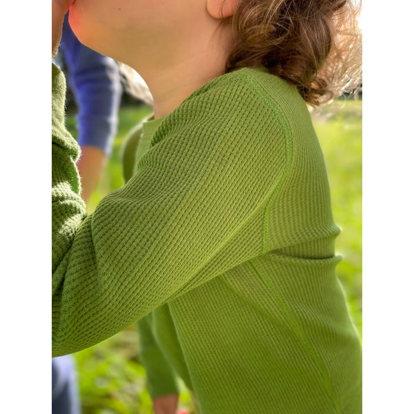 Foliage (Lime) Waffle Cotton Set - Slugs & Snails