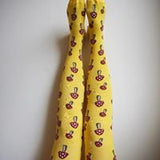 Fun Guy Adult Organic Cotton Tights - Mushrooms, Toadstools on Yellow - Slugs & Snails