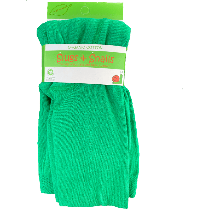Green Adult Block Colour Tights - Slugs & Snails