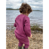 Hawthorn Rose (maroon) Waffle Cotton Set - Slugs & Snails