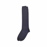 Block Colour Knee Socks - Earth Tones - Charcoal