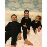 Jet Black Waffle Cotton Set - Slugs & Snails