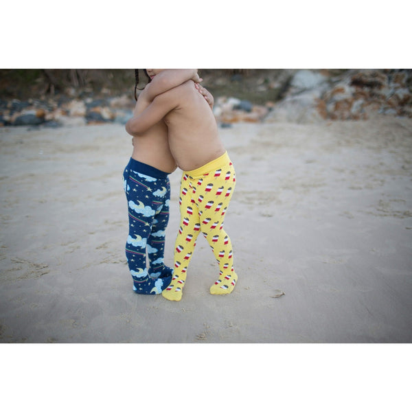 Lemon Lightening Kids Tights - Slugs & Snails