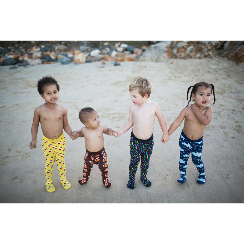 Lemon Lightening Kids Tights - Slugs & Snails