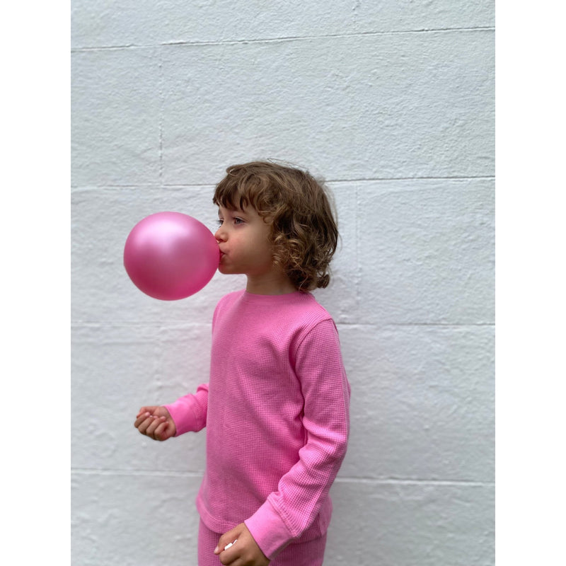 NEW Bubble Gum (Fuschia) Pink Waffle Cotton Set - Slugs & Snails