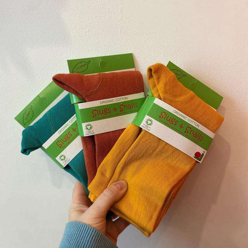 NEW SEASON Earth (Terracotta) Adult Block Colour Tights - Slugs & Snails