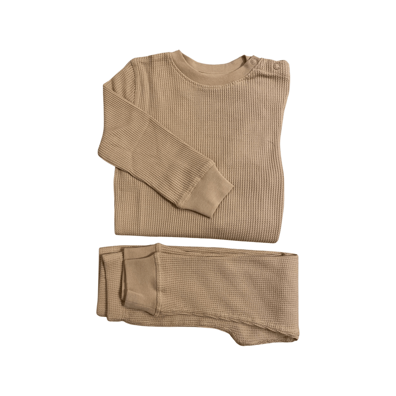 Oat (light beige) Waffle Cotton Set - Slugs & Snails