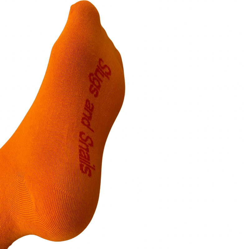 Orange Adult Block Colour Tights - Slugs & Snails