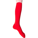 Block Colour Knee Socks - Rainbow - Fiery Red