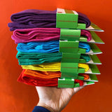 Purple Kids' Block Colour Tights - Slugs & Snails