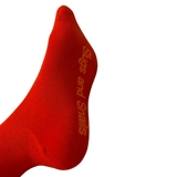 Red Adult Block Colour Tights - Slugs & Snails