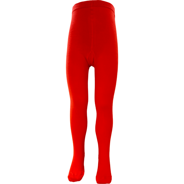 Firey Red Kids' Block Colour Tights