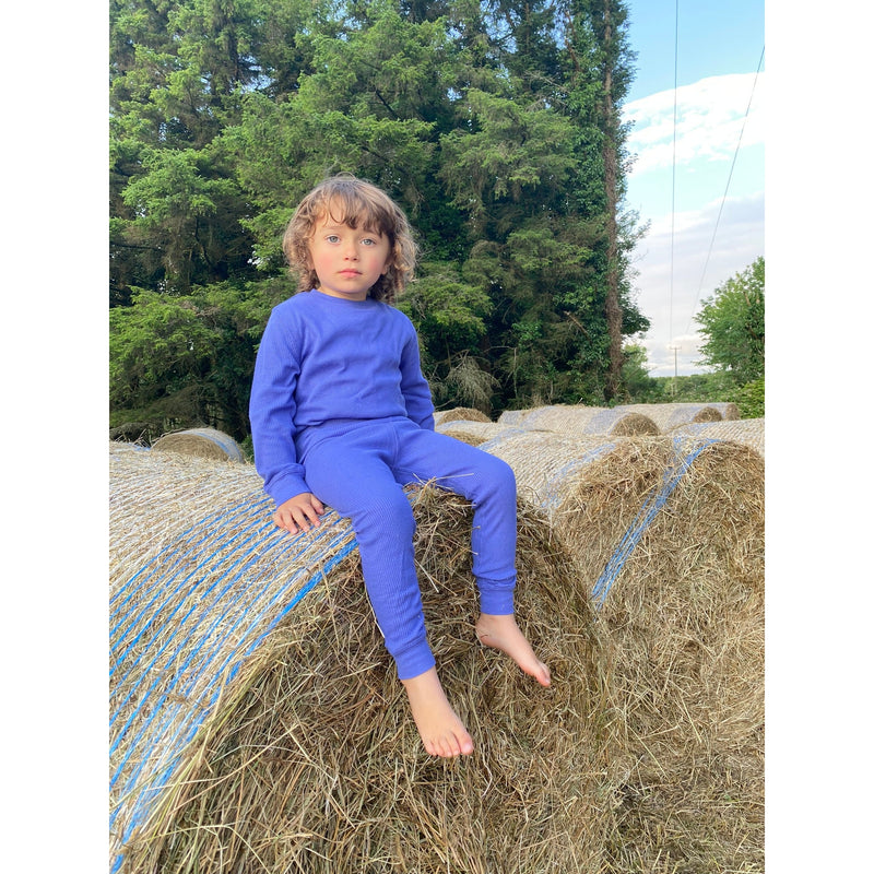 Very Peri (lavender blue) Waffle Cotton Set - Slugs & Snails