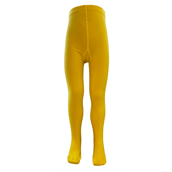 Yellow Kids' Block Colour Tights - Slugs & Snails