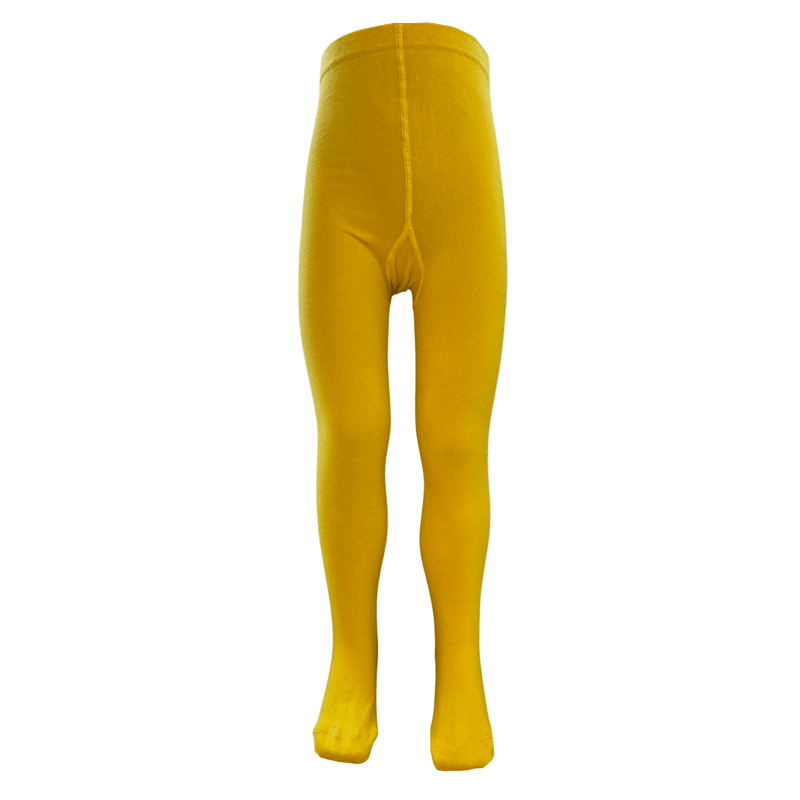 Yellow Kids' Block Colour Tights - Slugs & Snails